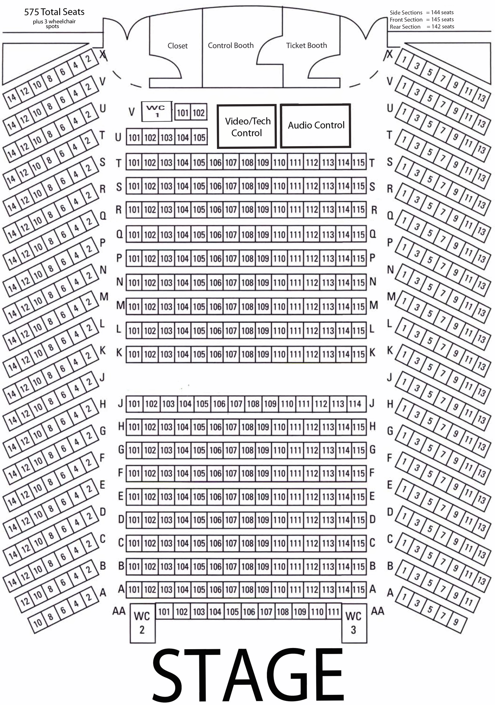 Bardavon Seating Chart
