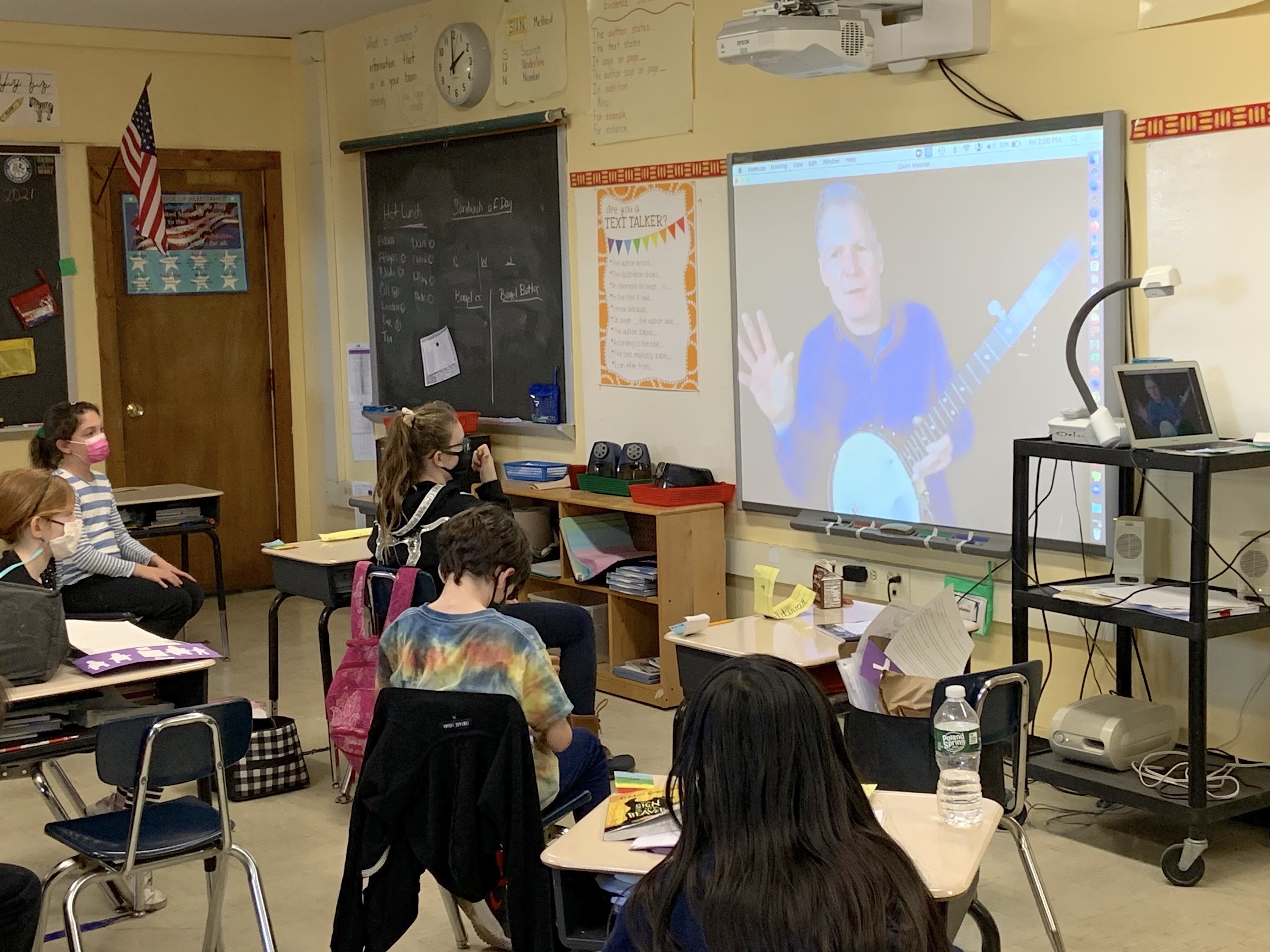 Thank you to our PTA Arts in Ed for providing all of our 4th Grade Classes with a curriculum-based, interactive virtual assembly today connecting History and Music! Our remote students participated along with our in-school learners in all of our 4th grade classes
