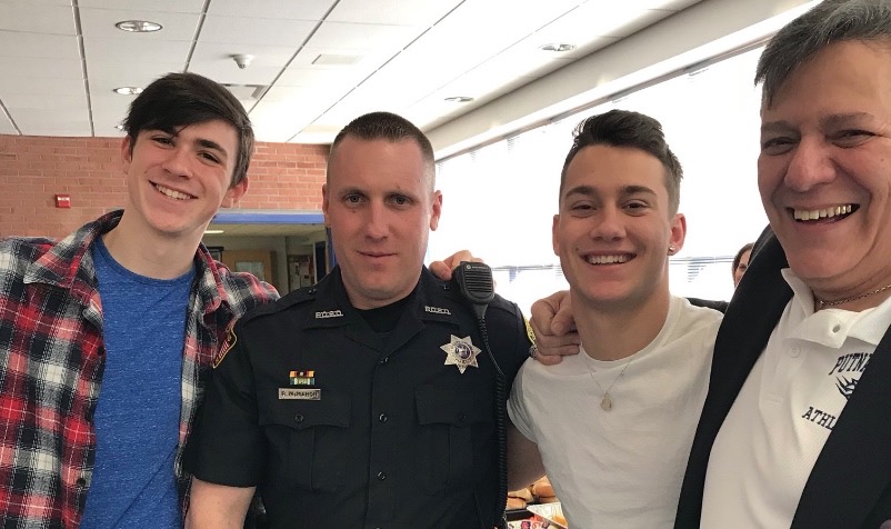 Community Breakfast at PVHS. Thank you SRO Deputy McMahon and Town Supervisor Mr. O for joining us! 