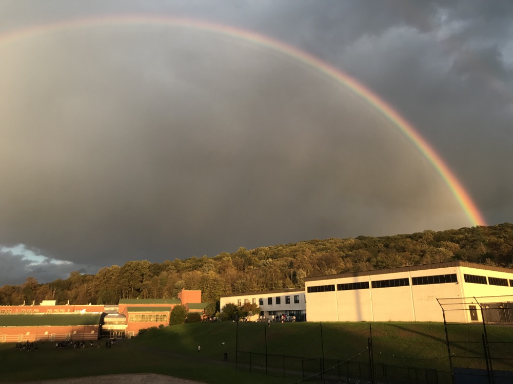 Rainbow Over High School