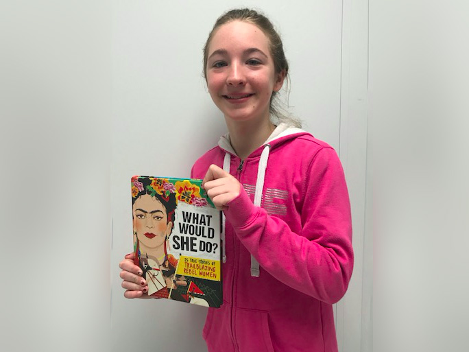 This month, PVMS is celebrating Women's History Month. Today, Maggie Caputo, a 5th grader, came into school with a book recommendation: "What Would She Do?" Maggie recommends this book because "It has women in it that you might not find in other history books." We plan on sharing this book recommendation with the students.