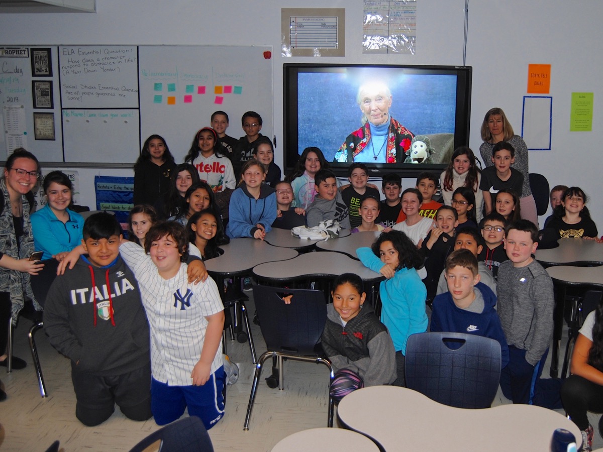 All of our PVMS 5th-graders participated in an on-demand learning opportunity with Dr. Jane Goodall
