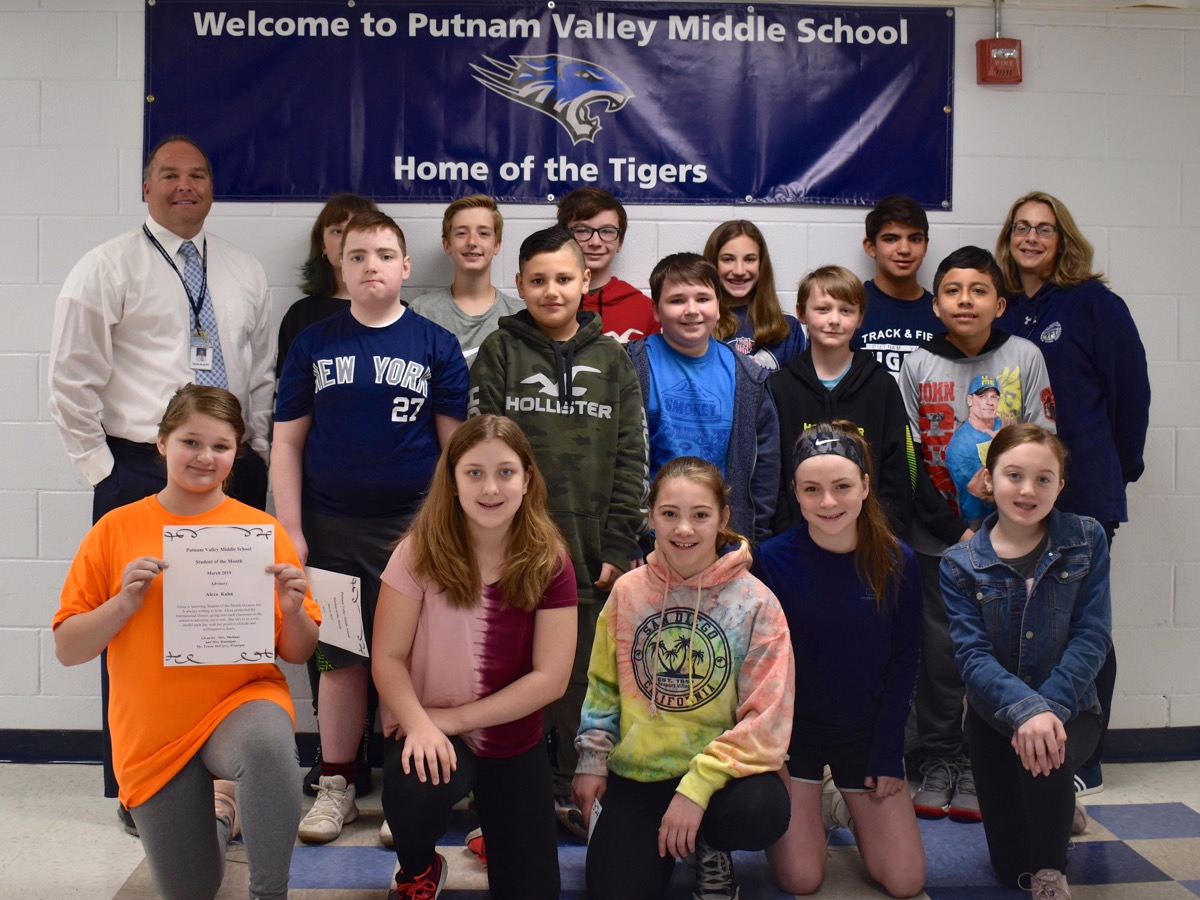 Congratulations to our Putnam Valley Middle School Student of the Month Honorees!!