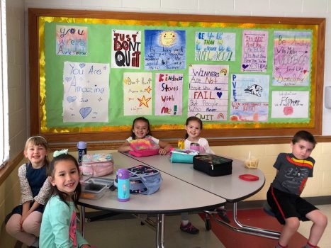 Kids of Character Club finished their inspirational bulletin board