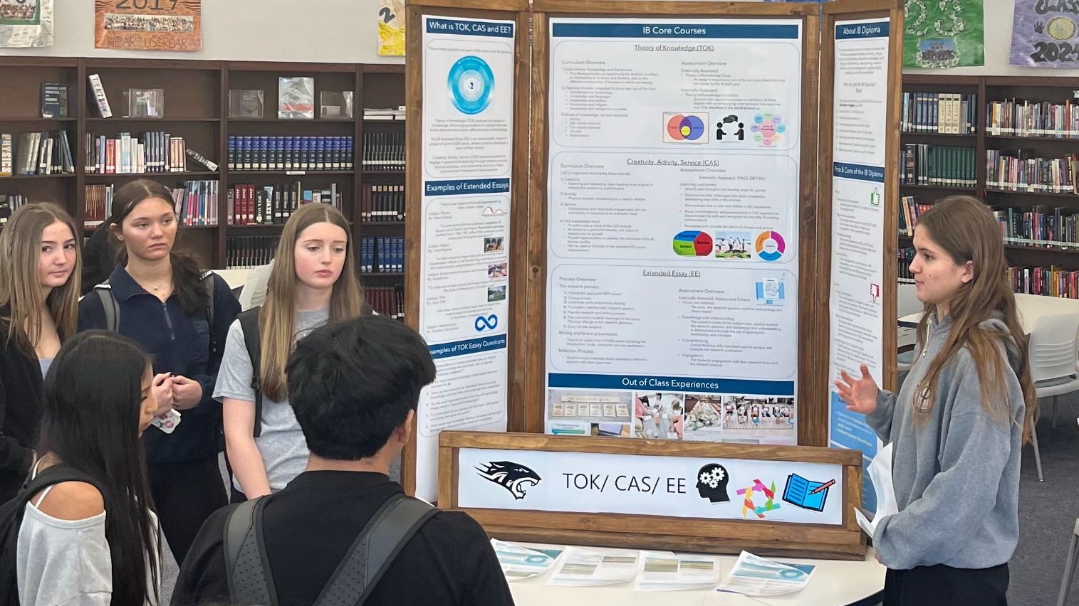 IB CAS Work in Action Julia Toth created an IB presentation for freshmen to help them understand the program's benefits from a student perspective.