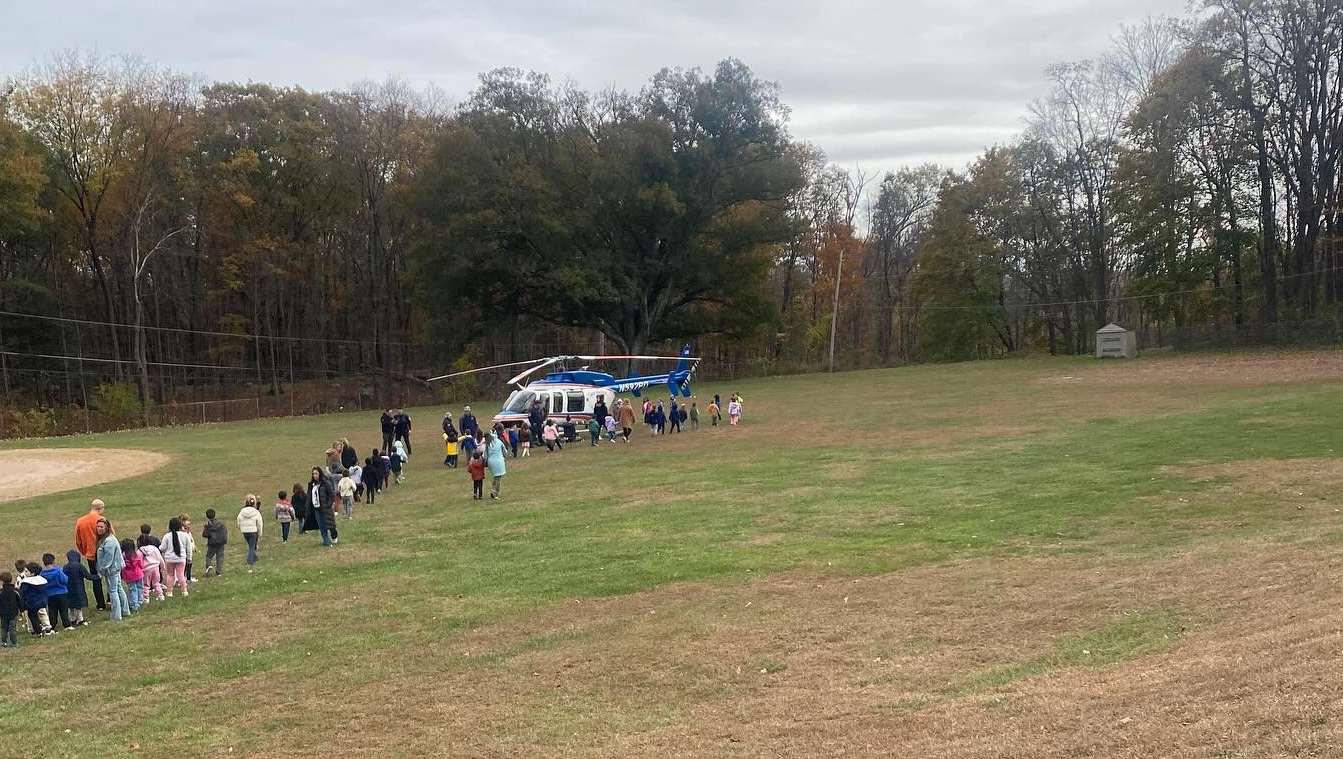Helicopter Landing At School